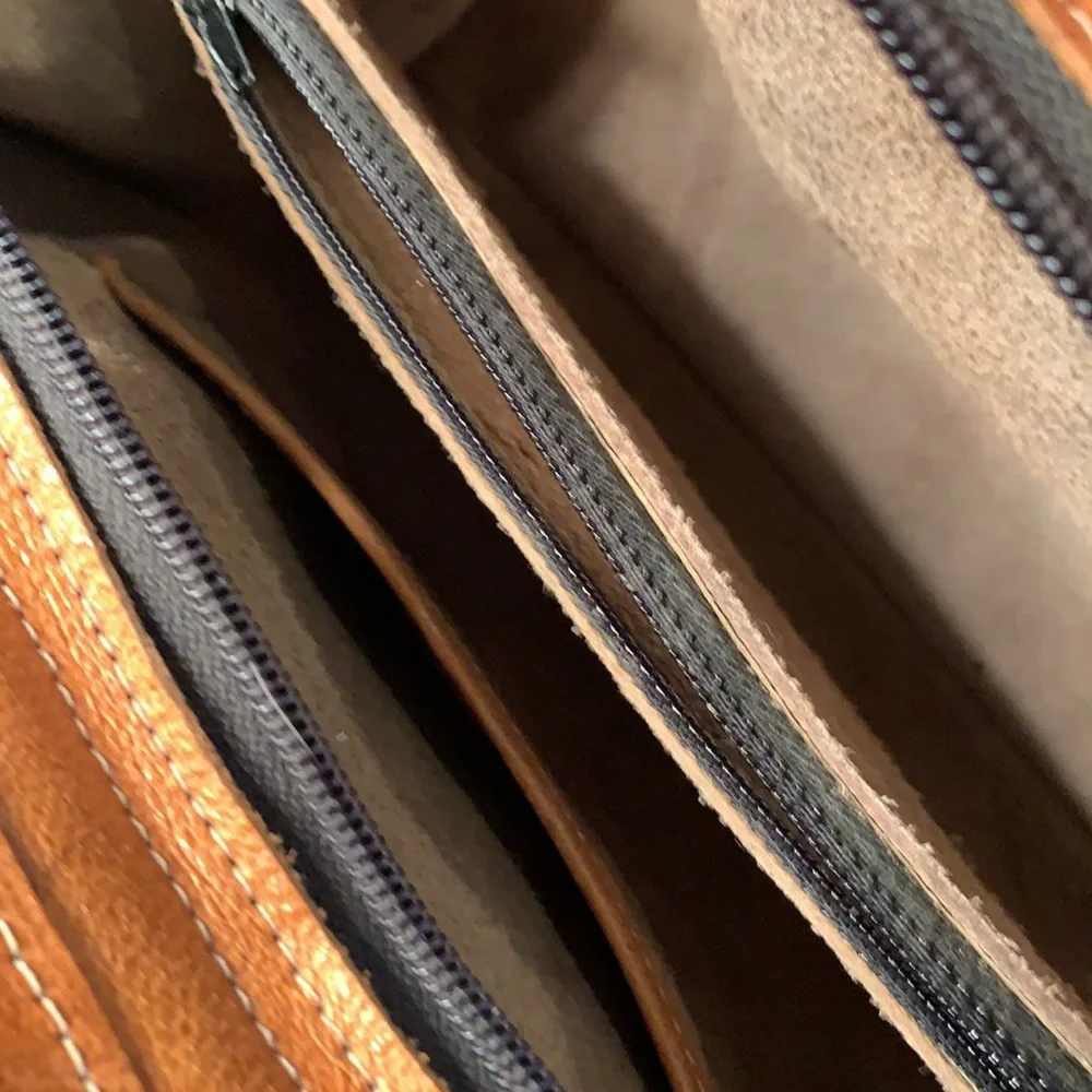 Leather Handbag Vintage Tooled Leather